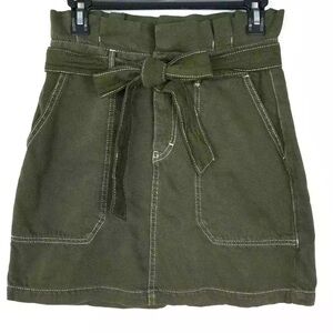 Free People Splendor in the Grass Paperbag Mini Skirt. Size 0